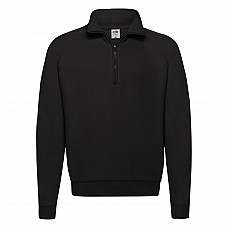 Black Men's Classic Zip Neck Sweat