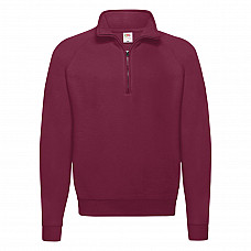 Burgundy Men's Classic Zip Neck Sweat