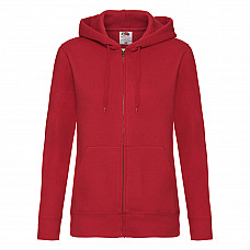 Red Ladies' Premium Hooded Sweat Jacket