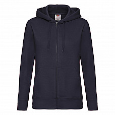 Deep Navy Ladies' Premium Hooded Sweat Jacket