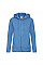 Azure Blue Ladies' Premium Hooded Sweat Jacket