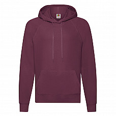 Burgundy Men's Lightweight Hooded Sweat