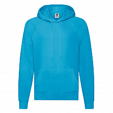 Azure Blue Men's Lightweight Hooded Sweat