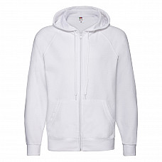 White Men's Lightweight Hooded Sweat Jacket