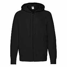 Black Men's Lightweight Hooded Sweat Jacket