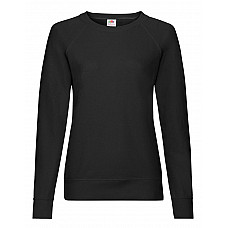 Black Ladies' Lightweight Raglan Sweat