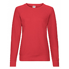 Red Ladies' Lightweight Raglan Sweat