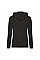 Black Ladies' Lightweight Hooded Sweat Jacket