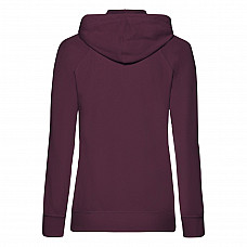 Burgundy Ladies' Lightweight Hooded Sweat Jacket