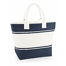 French Navy/Off White Canvas Deck Bag