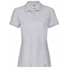 Heather Grey Ladies' Premium Polo