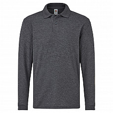 Heather Grey Kid's 65/35 L/Sleeve Polo