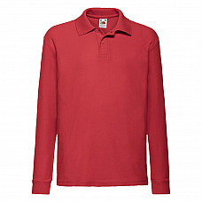 Red Kid's 65/35 L/Sleeve Polo