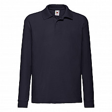 Deep Navy Kid's 65/35 L/Sleeve Polo