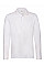 White Men's Premium Long Sleeve Polo