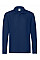 Navy Blue Men's Premium Long Sleeve Polo