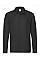 Black Men's Premium Long Sleeve Polo