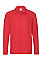 Red Men's Premium Long Sleeve Polo