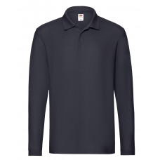 Deep Navy Men's Premium Long Sleeve Polo