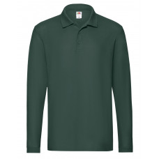 Forest Green Men's Premium Long Sleeve Polo