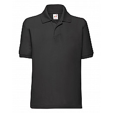 Black Kid's 65/35 Polo