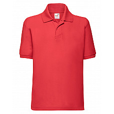 Red Kid's 65/35 Polo