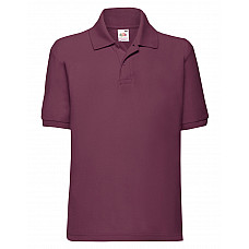 Burgundy Kid's 65/35 Polo