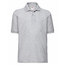 Heather Grey Kid's 65/35 Polo