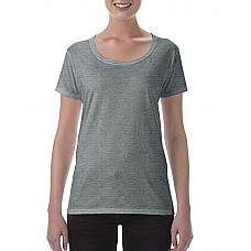 Graphite Heather Softstyle® Ladies' Deep Scoop T-Shirt