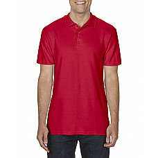 Red Softstyle® Adult Double Pique Polo