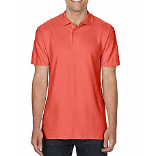 Bright Salmon Softstyle® Adult Double Pique Polo