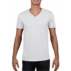 White Softstyle® Adult V-Neck T-Shirt