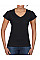 Black Softstyle® Ladies' V-Neck T-Shirt