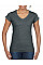 Dark Heather Softstyle® Ladies' V-Neck T-Shirt