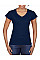 Navy Blue Softstyle® Ladies' V-Neck T-Shirt