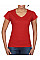 Red Softstyle® Ladies' V-Neck T-Shirt