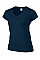 Navy Blue Softstyle® Ladies' V-Neck T-Shirt