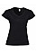 Black Softstyle® Ladies' V-Neck T-Shirt