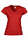 Red Softstyle® Ladies' V-Neck T-Shirt