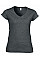 Dark Heather Softstyle® Ladies' V-Neck T-Shirt