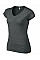 Dark Heather Softstyle® Ladies' V-Neck T-Shirt