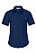 Navy Blue Ladies' Short Sleeve Poplin Shirt