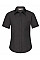 Black Ladies' Short Sleeve Poplin Shirt