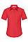 Red Ladies' Short Sleeve Poplin Shirt