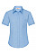 Mid Blue Ladies' Short Sleeve Poplin Shirt