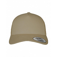 Khaki 5 Panel Retro Trucker Cap