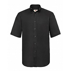 Black Men's Short Sleeve Oxford Shirt