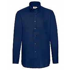 Navy Blue Men's Long Sleeve Oxford Shirt