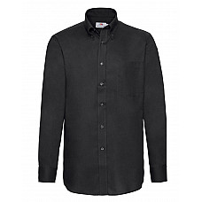 Black Men's Long Sleeve Oxford Shirt