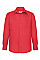 Red Men's Long Sleeve Poplin Shirt